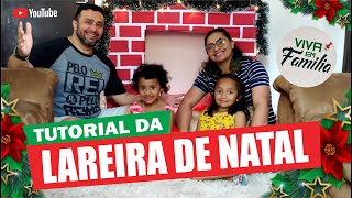 COMO FAZER UMA LAREIRA COM CHAMINÉ DE CAIXA DE PAPELÃO  ESPECIAL DE NATAL [upl. by Aynodal]