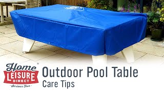 Outdoor Pool Table Care Tips [upl. by Naved340]