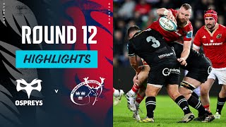 Ospreys v Munster  Instant Highlights  Round 12  URC 202324 [upl. by Oknuj]