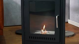 Carson  Small Bioethanol Wood Stove Fireplace [upl. by Templia]