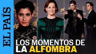 GOYA 2024  Bayona y los Oscars Alba Flores con Gaza y otros momentos de la alfombra roja EL PAÍS [upl. by Sidalg]