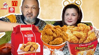 JOLLIBEE MCDONALDS CHOWKING FRIED CHICKEN MUKBANG [upl. by Hesther]