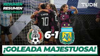 Resumen y goles  México 61 Argentina  Amistoso femenil Internacional  TUDN [upl. by Neslund]