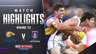 West Coast v Fremantle Highlights  Round 22 2023  AFL [upl. by Seline]