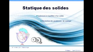 comment résoudre un problème de statique des solidesexercice 1 méthode analytique [upl. by Adabel206]