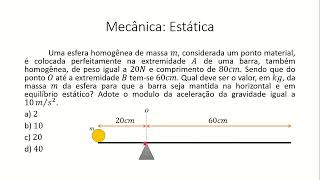 Mecânica  Estática  Condições de Equilíbrio Estático 2 [upl. by Aiynot]