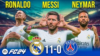 FC24 RONALDO MESSI NEYMAR  Real Madrid vs PSG  UEFA Champions League Final [upl. by Ecnerat]