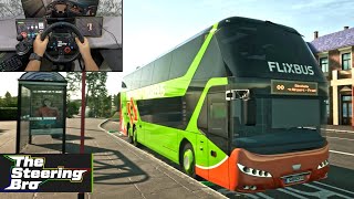 Fernbus Simulator  Neoplan Skyliner quot4Kquot  G29 Steering Wheel amp Gear Shifter Gameplay [upl. by Romo]