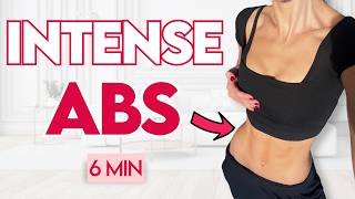 6 MIN FLAT ABS WORKOUT  Pilates at Home [upl. by Ahtekal]