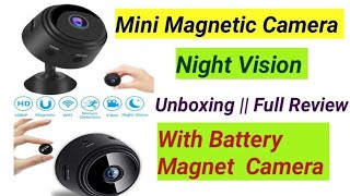 Wifi Mini Magnetic CCTV Hidden Camera With Night Vision and HD Recording Unboxing amp Full Review [upl. by Ahsiri]