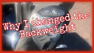 Changing the back weight of my Ping G410 LST balancing the club [upl. by Ecnerual]