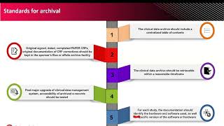 Clinical Data Archiving  Clinical Data management session [upl. by Airdnas]