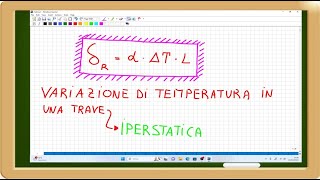 variazione di temperatura in una trave iperstatica [upl. by Hagan]