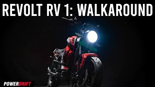 Revolt RV 1  An electric commuter with a 100km range  Walkaround  PowerDrift [upl. by Ontine]