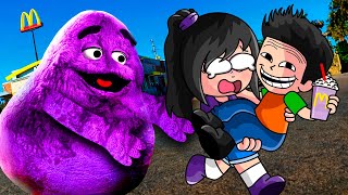 GRIMACE SHAKE MOMENTOS DIVERTIDOS 😂🥤🟣  LA HISTORIA DE GRIMACE SHAKE EN ROBLOX  JONDRES GC [upl. by Gonroff]