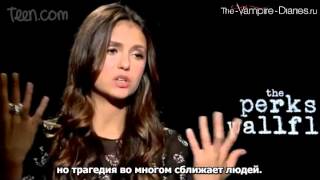 Nina Dobrev Speaks Russian in Perks of interview русские субтитры [upl. by Niac]