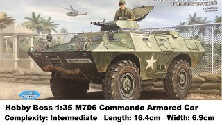 Hobby Boss 135 M706 Commando Armored Car Kit Review [upl. by Cletus228]