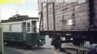 MLHF 7 Tramverkehr auf Meterspur Umbau Döppersberg 1959  Historische Straßenbahn in Wuppertal [upl. by Nauaj]