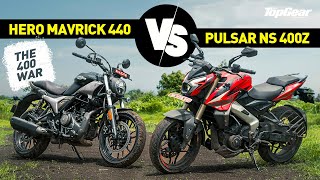 Hero Mavrick 440 vs Bajaj Pulsar NS400Z Comparison  The 400cc VFM Motorcycle Shootout [upl. by Lindsay]