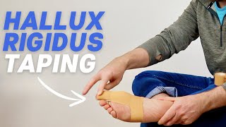 Hallux Rigidus Taping  Big Toe Arthritis Taping [upl. by Ennairoc]