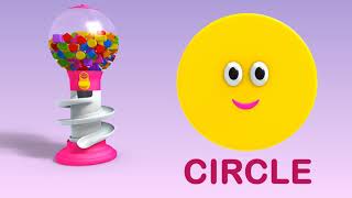 Learn Shapes with Color Gum Balls  Shapes Videos Collection for Children [upl. by Silera]