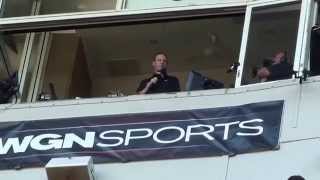 Cubs Broadcaster Len Kasper Sings quotTake me out to the Ballgamequot  Wrigley Field [upl. by Assylem]