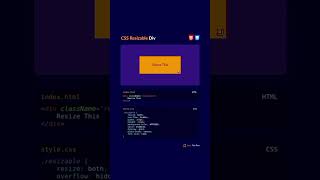 CSS Amazing ✨💢 Resize property css webdevelopment code new trending viral [upl. by Jehiah]