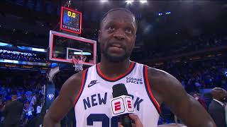 Julius Randle amp Evan Fournier SHOCKED after the game 😂 Postgame Interview [upl. by Edya]