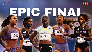 HISTORIC Women’s 200m Final  Julien Alfred vs Gabby Thomas  Paris2024 Olympic Games [upl. by Sharona5]