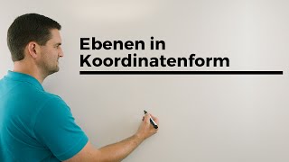 Ebenen in Koordinatenform Sonderformen wenn was fehlt Vektorgeometrie  Mathe by Daniel Jung [upl. by Ahsenauq286]