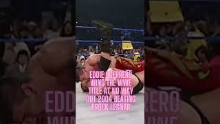 Eddie Guerrero wins the WWE title at no way out 2004 beating Brock lesnar [upl. by Hpotsirhc254]