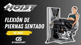 Hoist Fitness Flexión de piernas sentado Seated Leg Curl RS2402 [upl. by Amri]