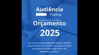 Audiência Pública LOA 2025 [upl. by Ecnarrot]