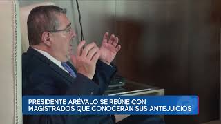 Presidente Arévalo se reúne con magistrados electos de la CSJ que conocerán sus antejuicios [upl. by Okikuy]