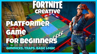 How to make a platformer  Beginner tutorial  Fortnite Creative [upl. by Eimmaj]