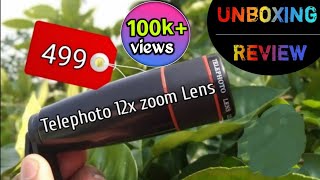 12x Optical Zoom lens For Mobile Unboxing amp Full Review [upl. by Akcirederf]