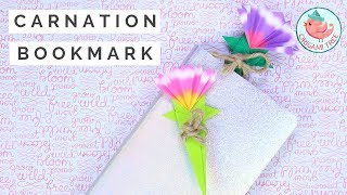 Easy Origami Flower Bookmark  Carnation Paper Bookmark Tutorial [upl. by Lybis]