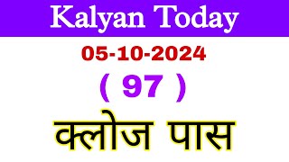 kalyan today 05102024  kalyan trick  kalyan today fix jodi  by kalyan trick today [upl. by Eidnac493]