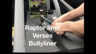 Raptor liner or Bullyliner A road test review on both DIY liners [upl. by Ecraep]