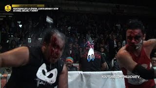 Fantasma de la Ópera Carta Brava y ATM vs Arez Belial y Torny en Lucha Libre Boom [upl. by Mortimer]