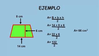 Cómo se calcula el área de los trapecios paso a paso  Clase de cálculo de área de trapecios [upl. by Sanderson352]