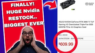 WOW BIGGEST Nvidia RTX 3000 GPU STOCK EVER Are YOU NEXT [upl. by Shirah]