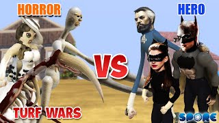 Horror vs Hero Turf War  Horror vs Hero S4  SPORE [upl. by Eema]