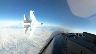 WATCH ‘Unsafe unprofessional’ NORAD shares video of close call with Russian Military Aircraft [upl. by Oiratno]