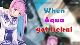 When Aqua really lagging till got Isekai but still got the play [upl. by Valida]