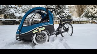 Snow fun with the Winther Kangaroo Cargobike☃️Sno Problem😆snow cargobike switzerland cycling [upl. by Copeland694]