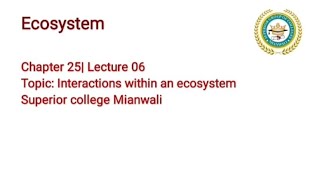 Interactions in Ecosystem  Predation  Mycorrhizae  Grazing  Parasitism [upl. by Barden]