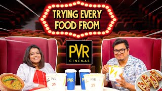 Trying Every Food From PVR Cinemas  Ok Tested [upl. by Ahsitaf666]