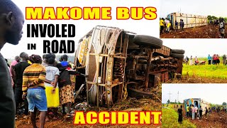 Makome bus involved in a nasty road accident along KampalaGulu high way [upl. by Unni]