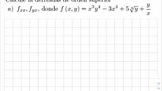 Ejemplo 3 Cálculo de derivadas parciales [upl. by Barrus]